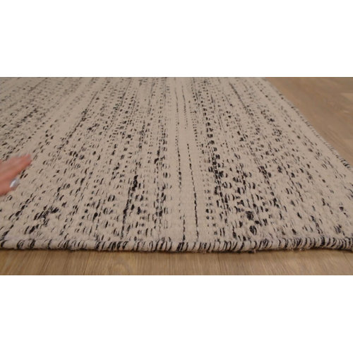 Kelly Clarkson Home Sylvie Handmade Flatweave Wool Cream/Black Rug